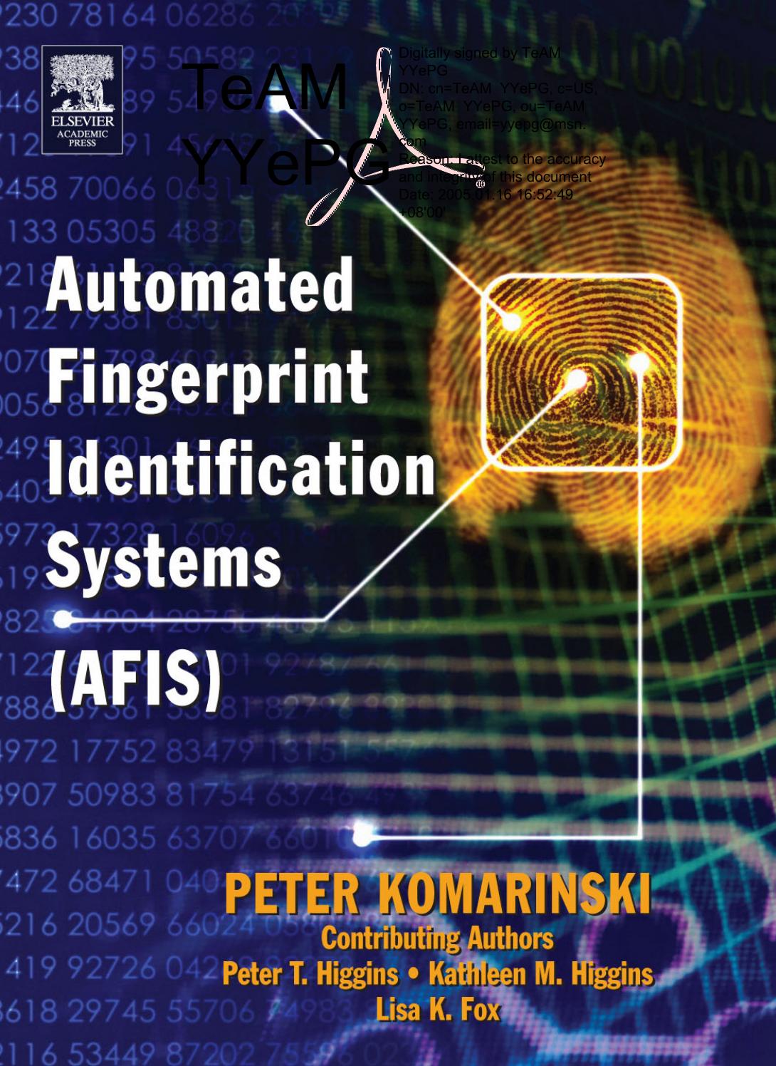 Automated Fingerprint Identification Systems (2005)