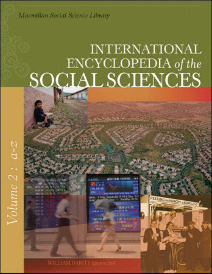 International Encyclopedia of the Social Sciences Second Edition, Volume 1: Abortion–Cognitive Dissonance