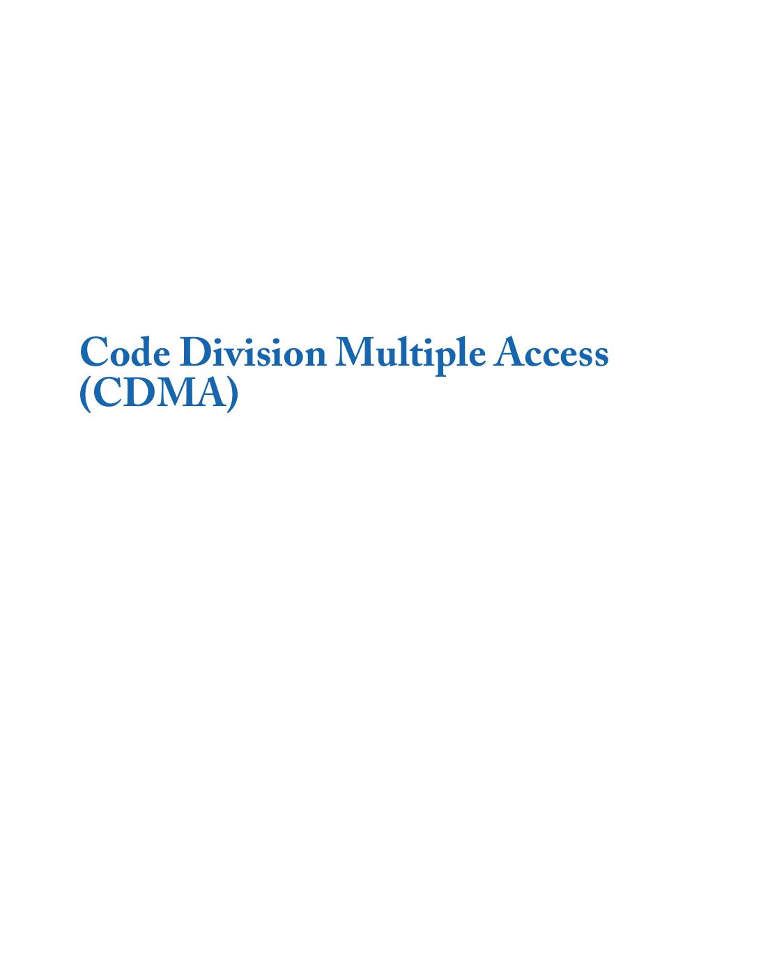 code-division-multiple-access-cdma