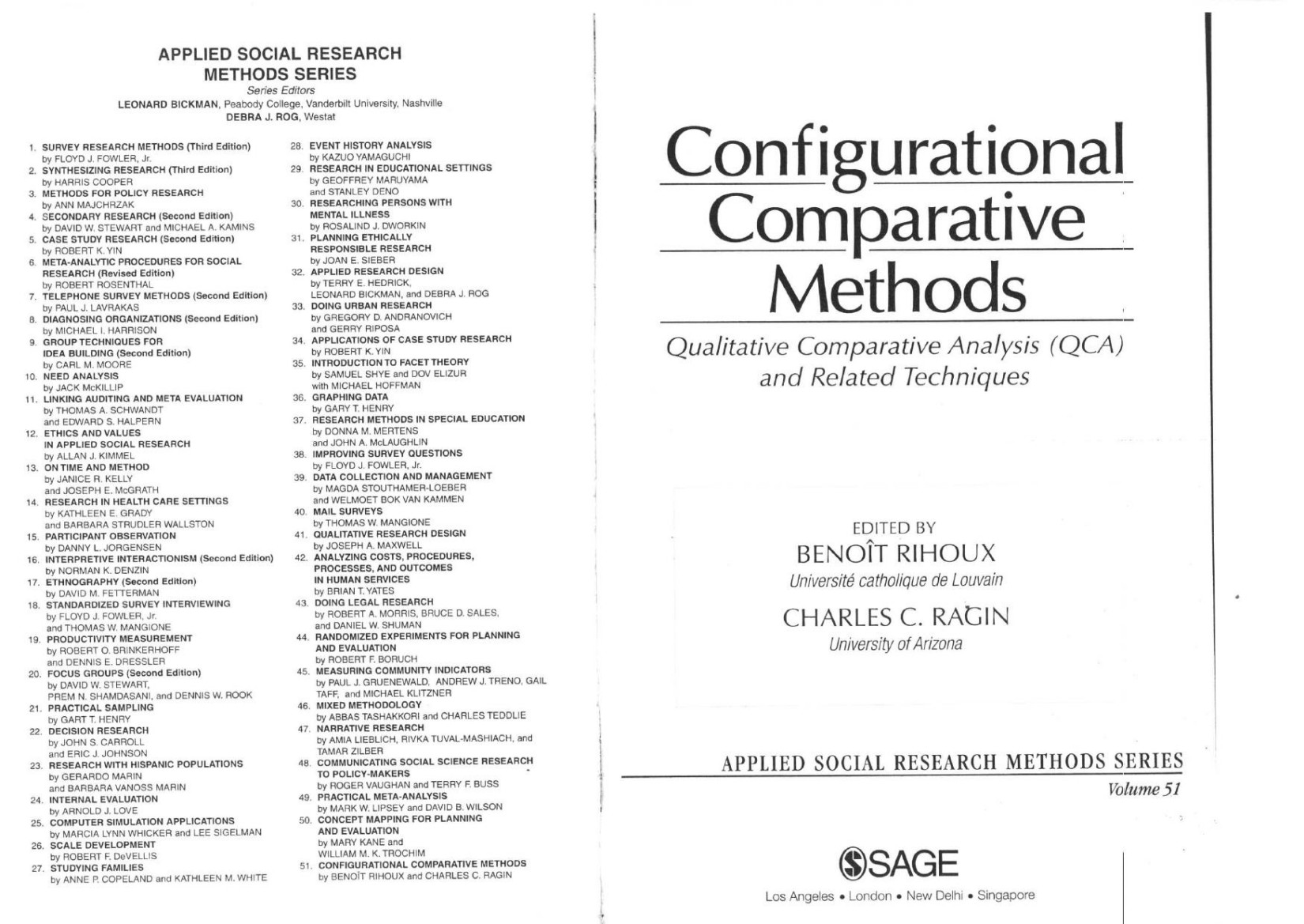 Dr. Benoit Rihoux, Charles C. Ragin