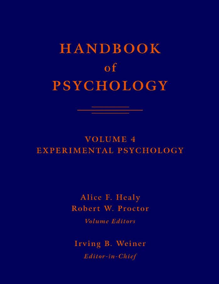 Handbook of Psychology, Volume 4: Experimental Psychology