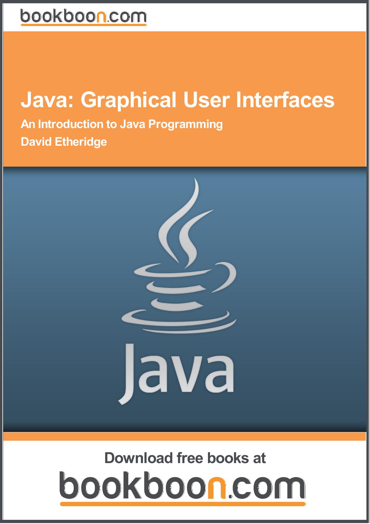Java: Graphical User Interfaces
