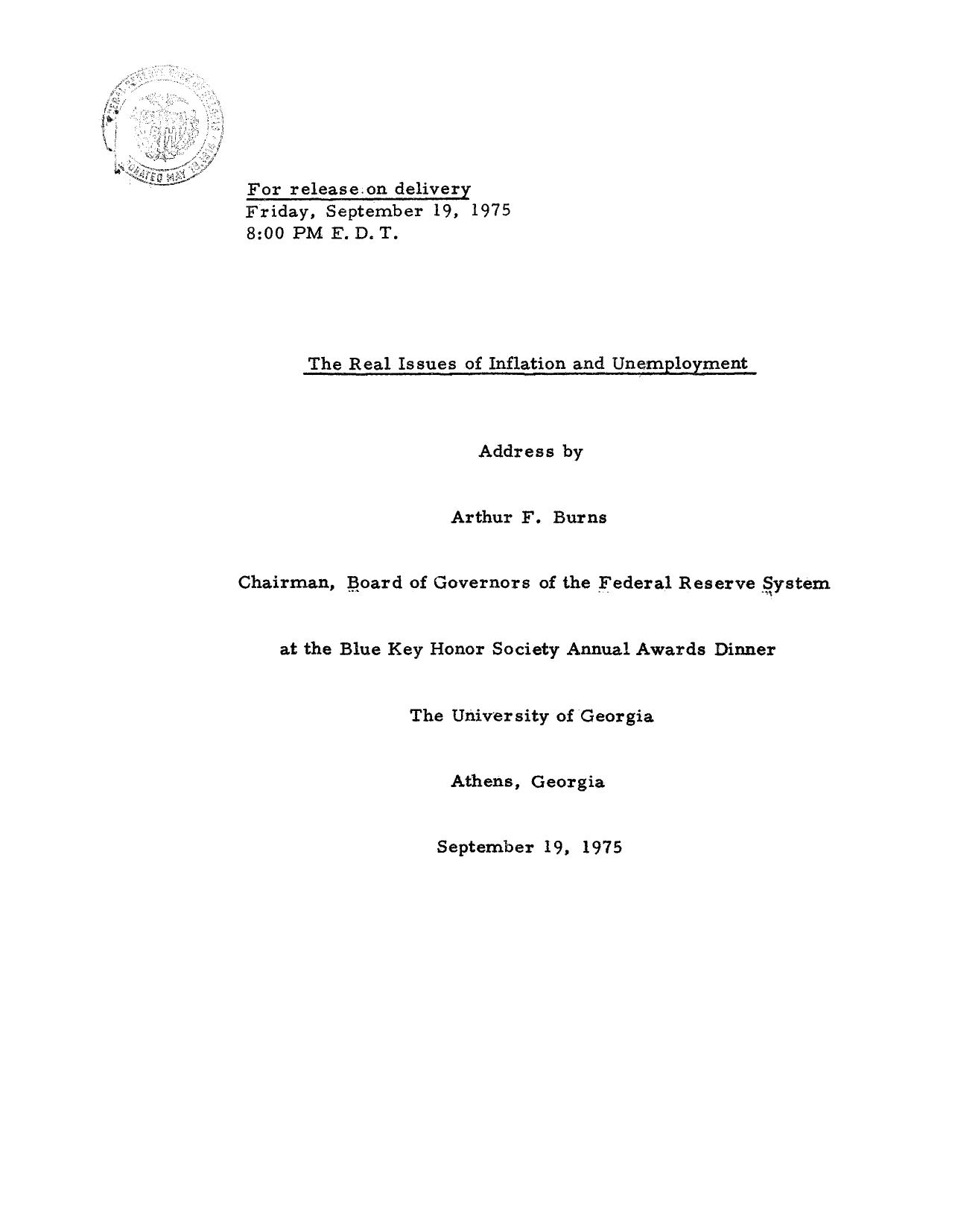 Addresses and Statements