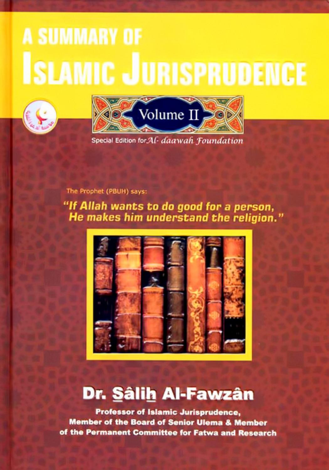 A Summary of Islamic Jurisprudence, Vol 2
