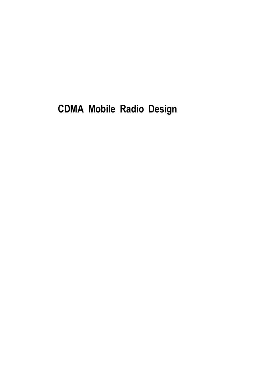 CDMA Mobile Radio Design