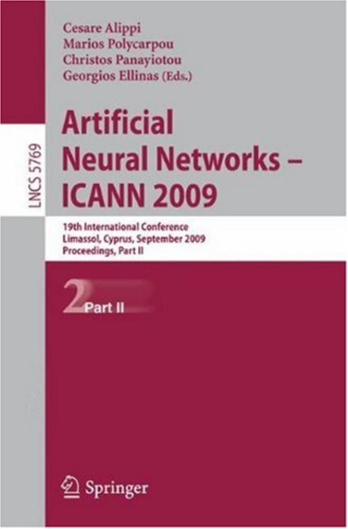 Neural Networks – ICANN 2009: 19th International Conference, Limassol, Cyprus, September 14–17, 2009 — Proceedings, Part II