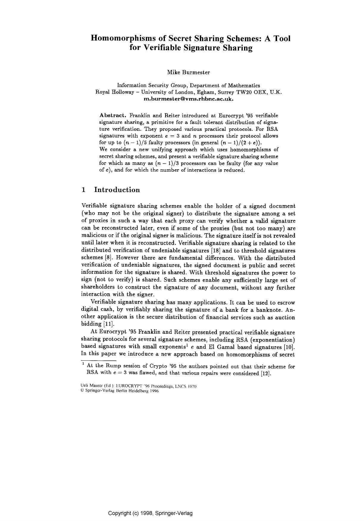 Homomorphisms of secret sharing schemes