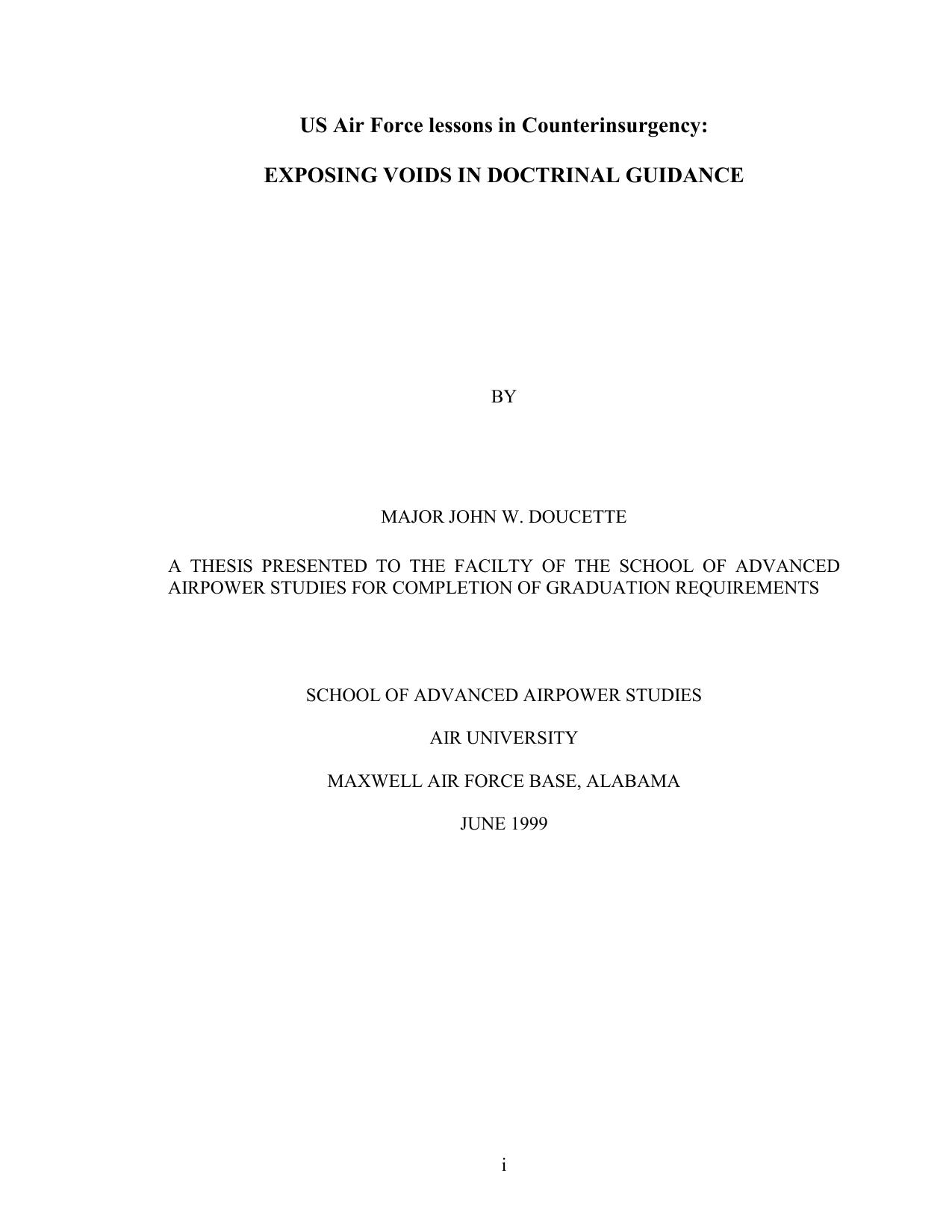 Air University Research Template: A Tutorial