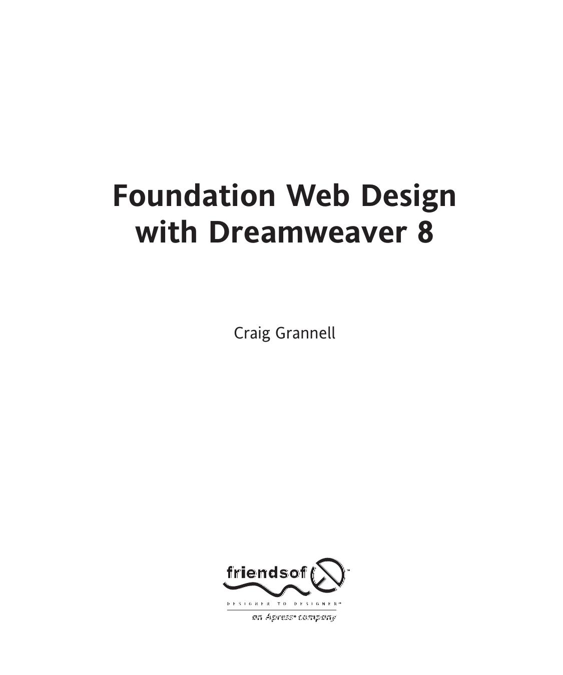 Foundation Web Design with Dreamweaver 8, Grannell, FoED 2006
