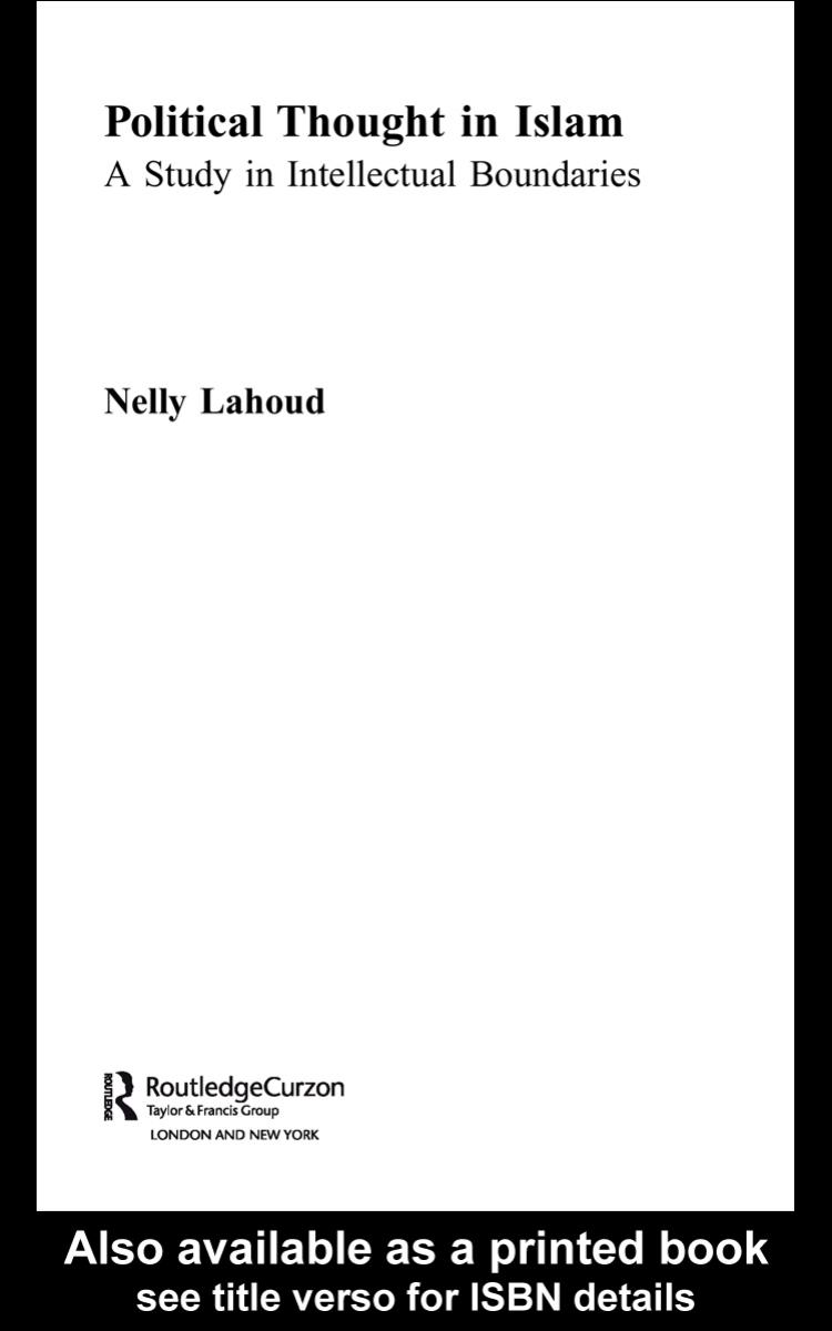 Political Thought in Islam: A Study in Intellectual Boundaries