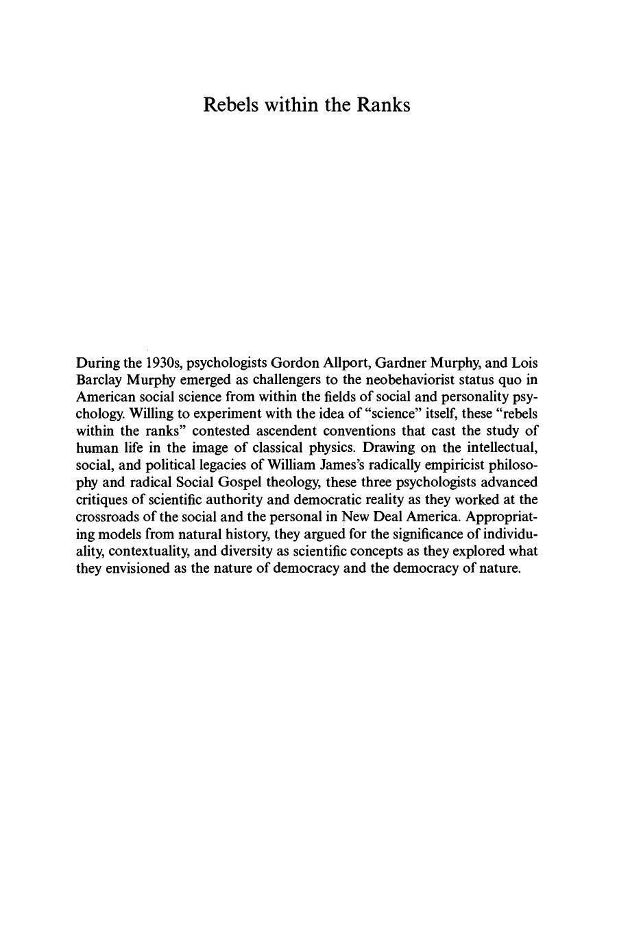 (Cambridge Studies in the History of Psychology) Katherine Pandora