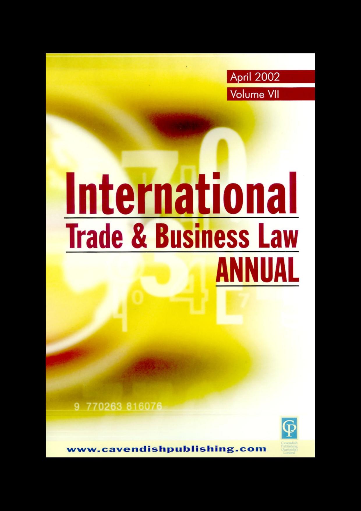International Trade and Business Law Annual
