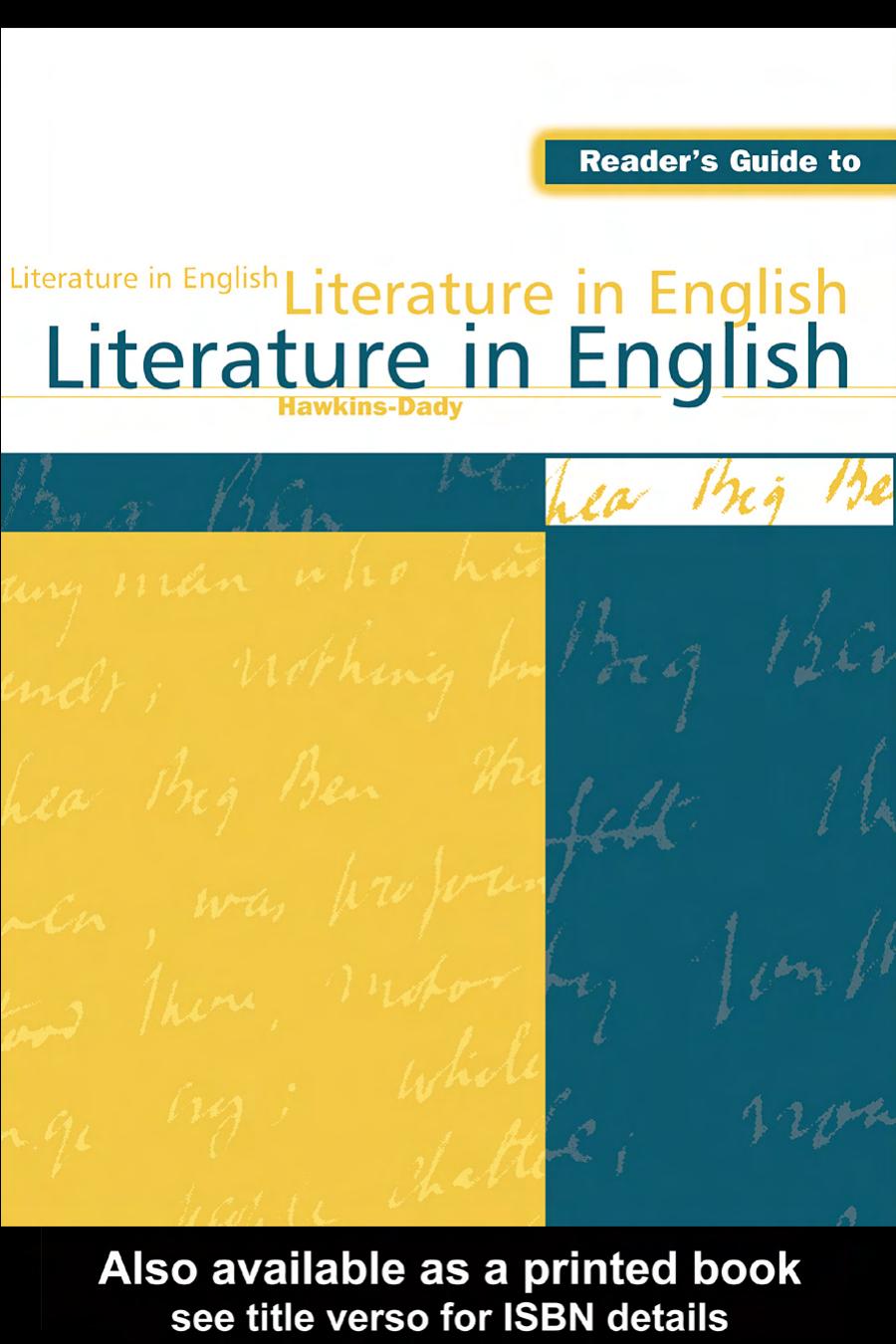 Reader's Guide to Literature in English
