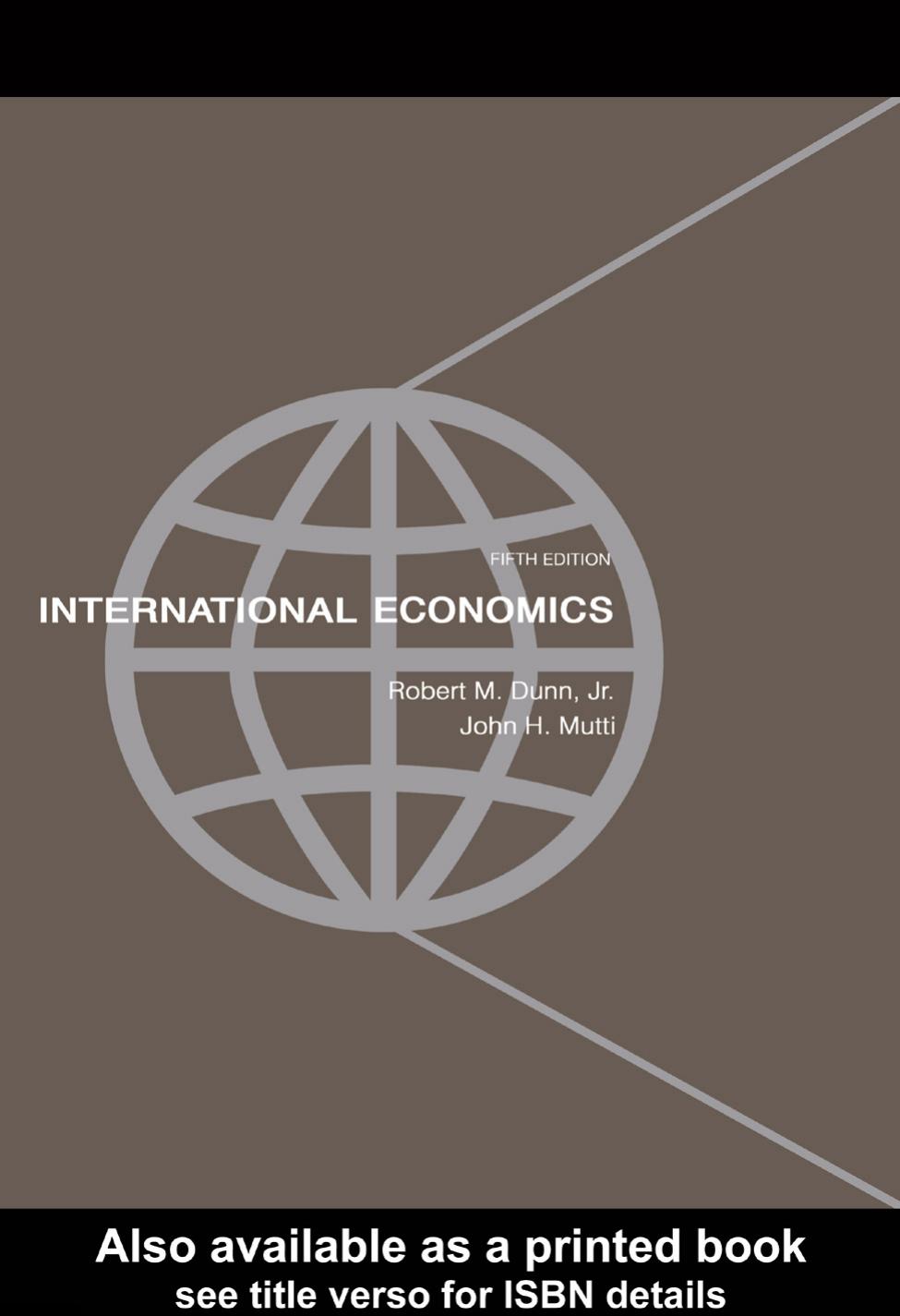 International Economics, Fifth edition
