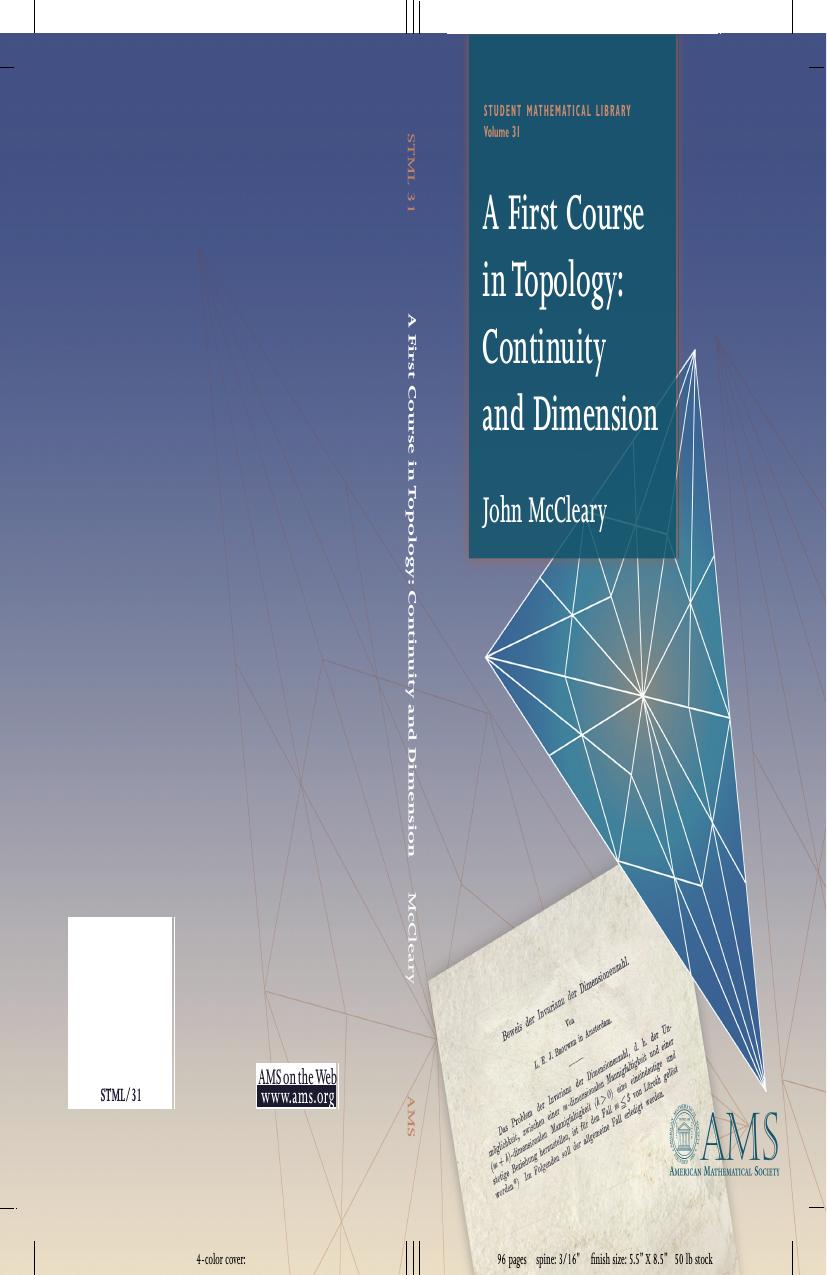 A First Course in Topology: Continuity and Dimension