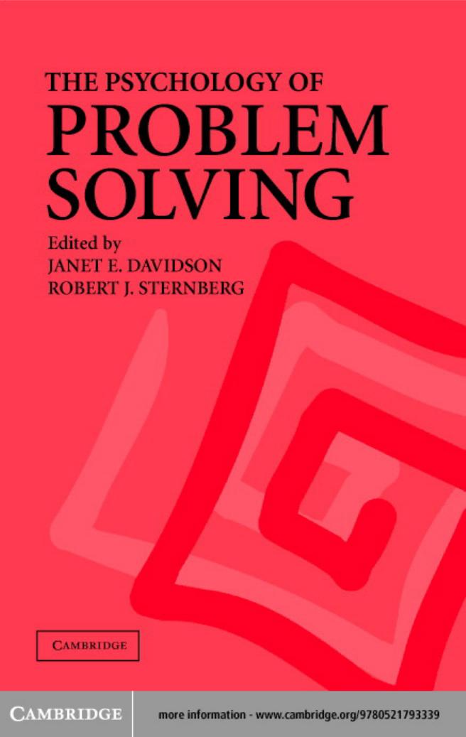 Janet E. Davidson, Robert J. Sternberg PhD