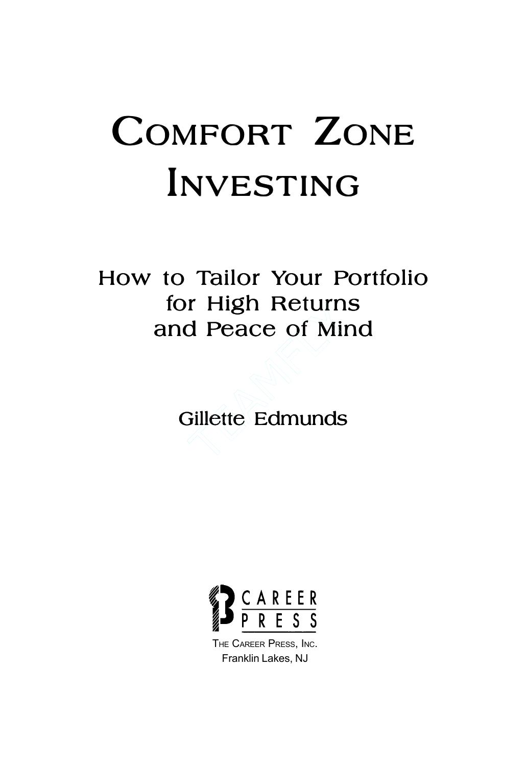 CPComfortZoneInvestingHowtoTailorYourPortfolio