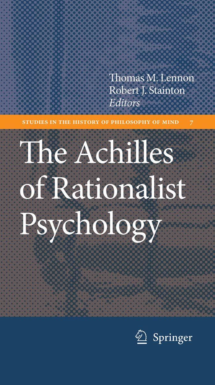 The Achilles of Rationalist Psychology (Studies in the History of Philosophy of Mind)