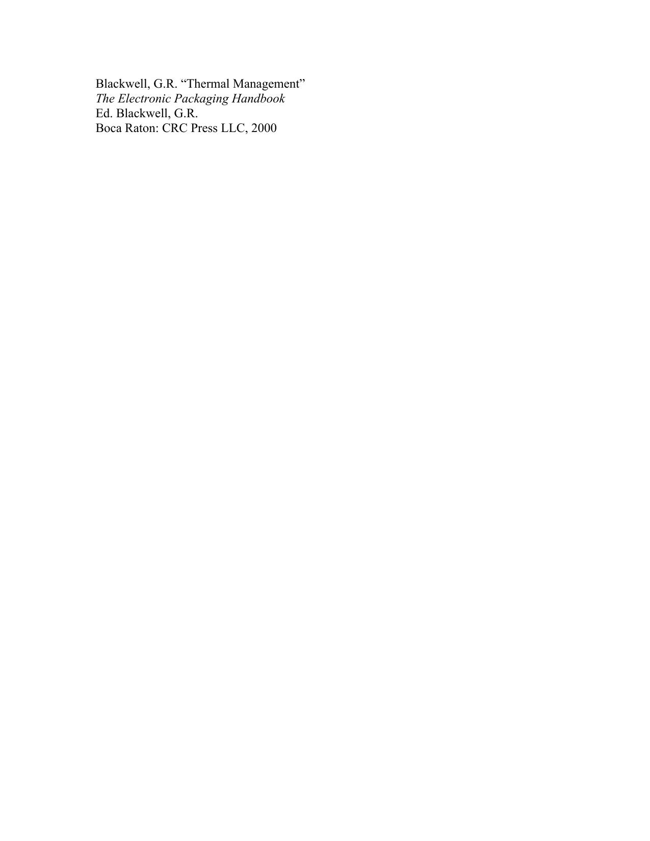 Chapter 11 - Thermal Management