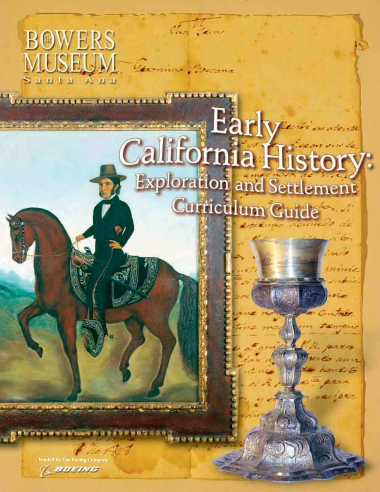 Early California History: Exploration and Settlement Curriculum Guide