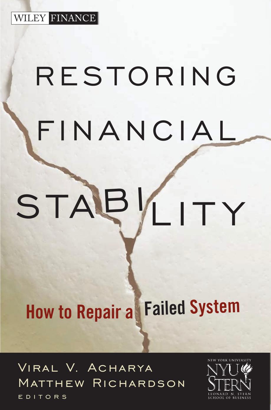 Restoring Financial Stability: How to Repair a Failed System