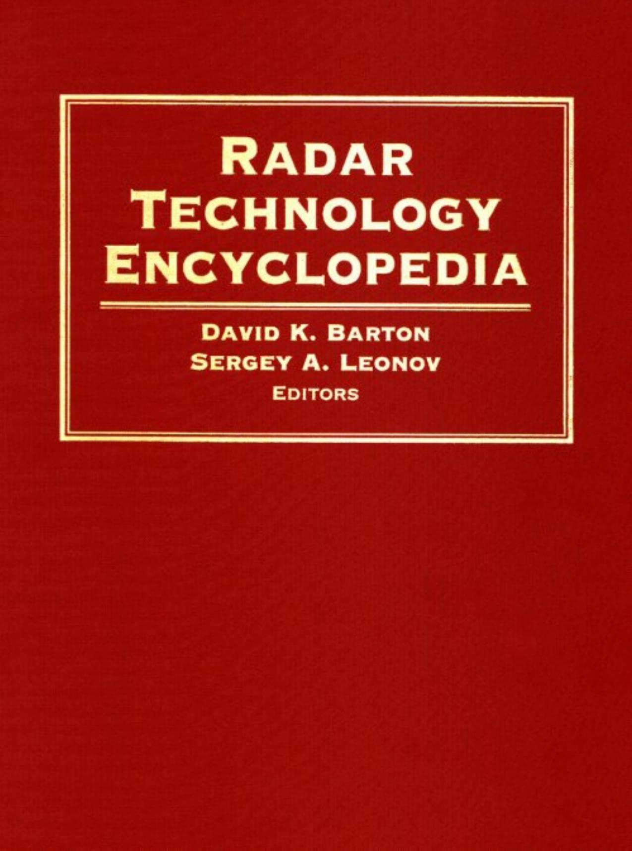 RADAR TECHNOLOGY ENCYCLOPEDIA