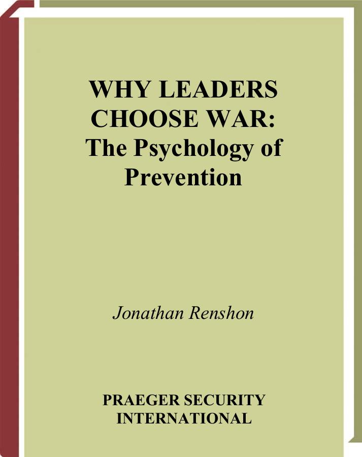 (Praeger Security International) Jonathan Renshon