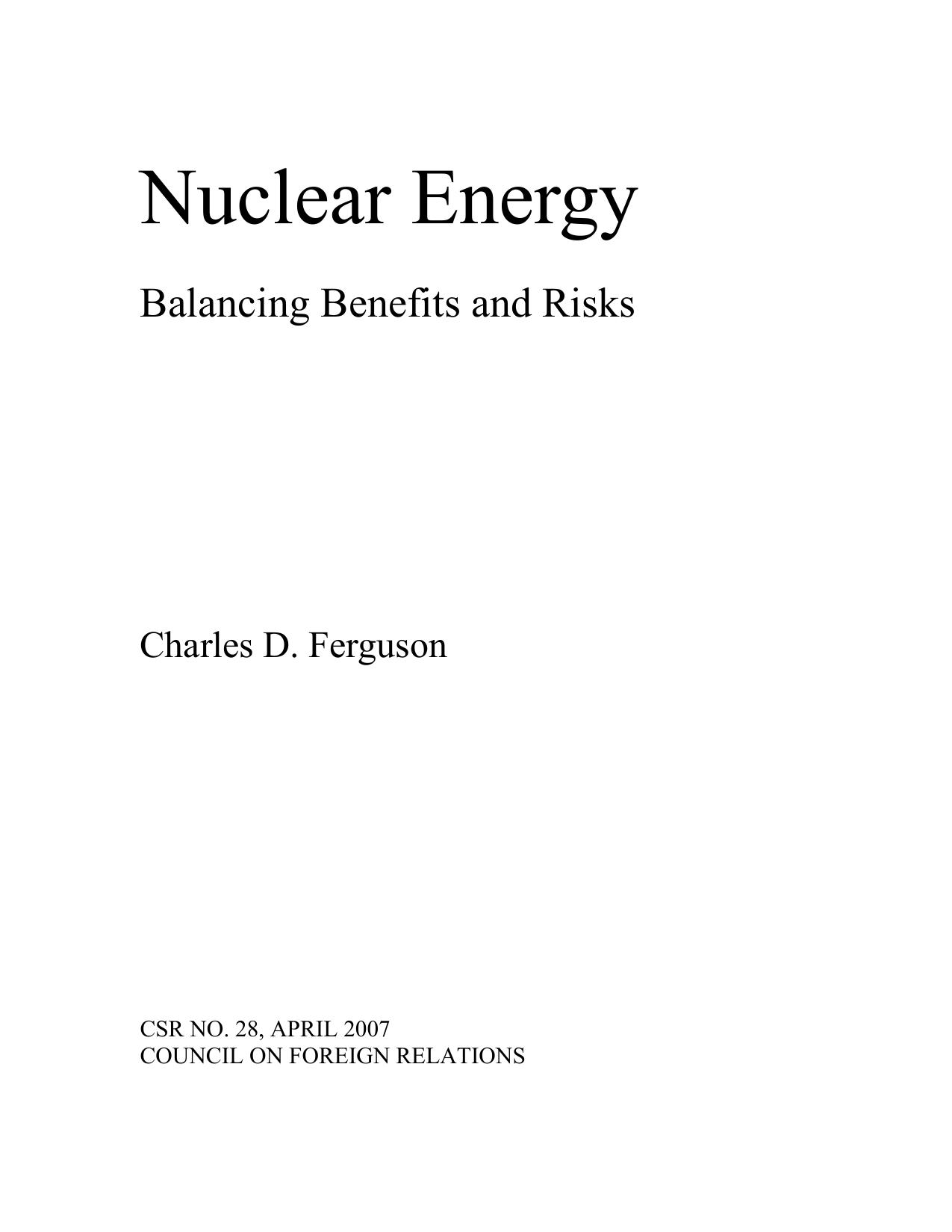 Nuclear Energy: Balancing Benefits and Risks
