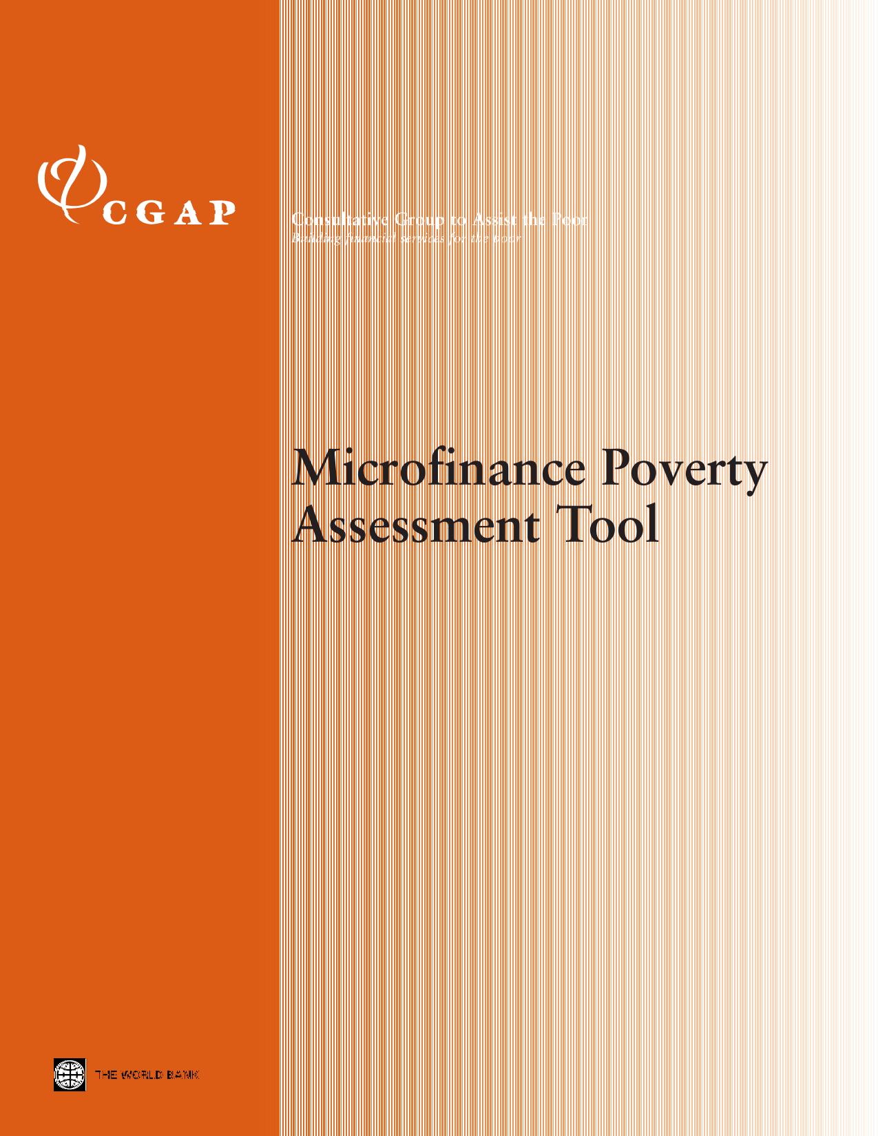 Microfinance Poverty Assessment Tool - ISBN: 0821356747