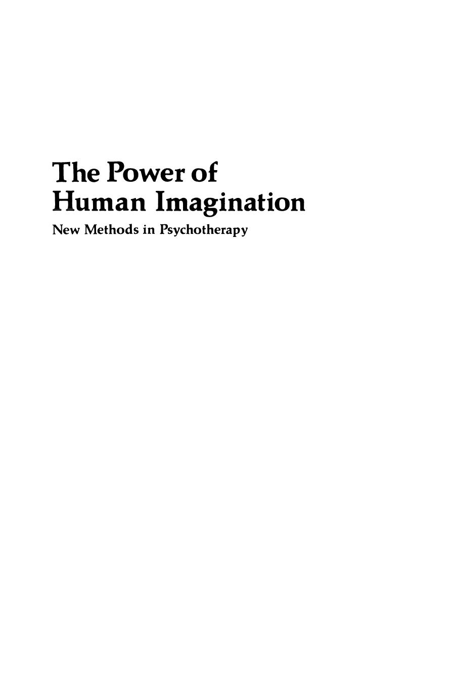 The Power of Human Imagination
