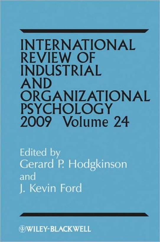 International Review of Industrial and Organizational Psychology 2009 Volume 24