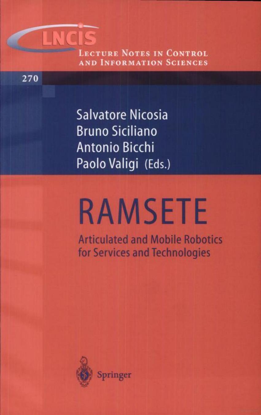 (Lecture Notes in Control and Information Sciences) Salvatore Nicosia, Bruno Siciliano, Antonio Bicchi, Paolo Valigi
