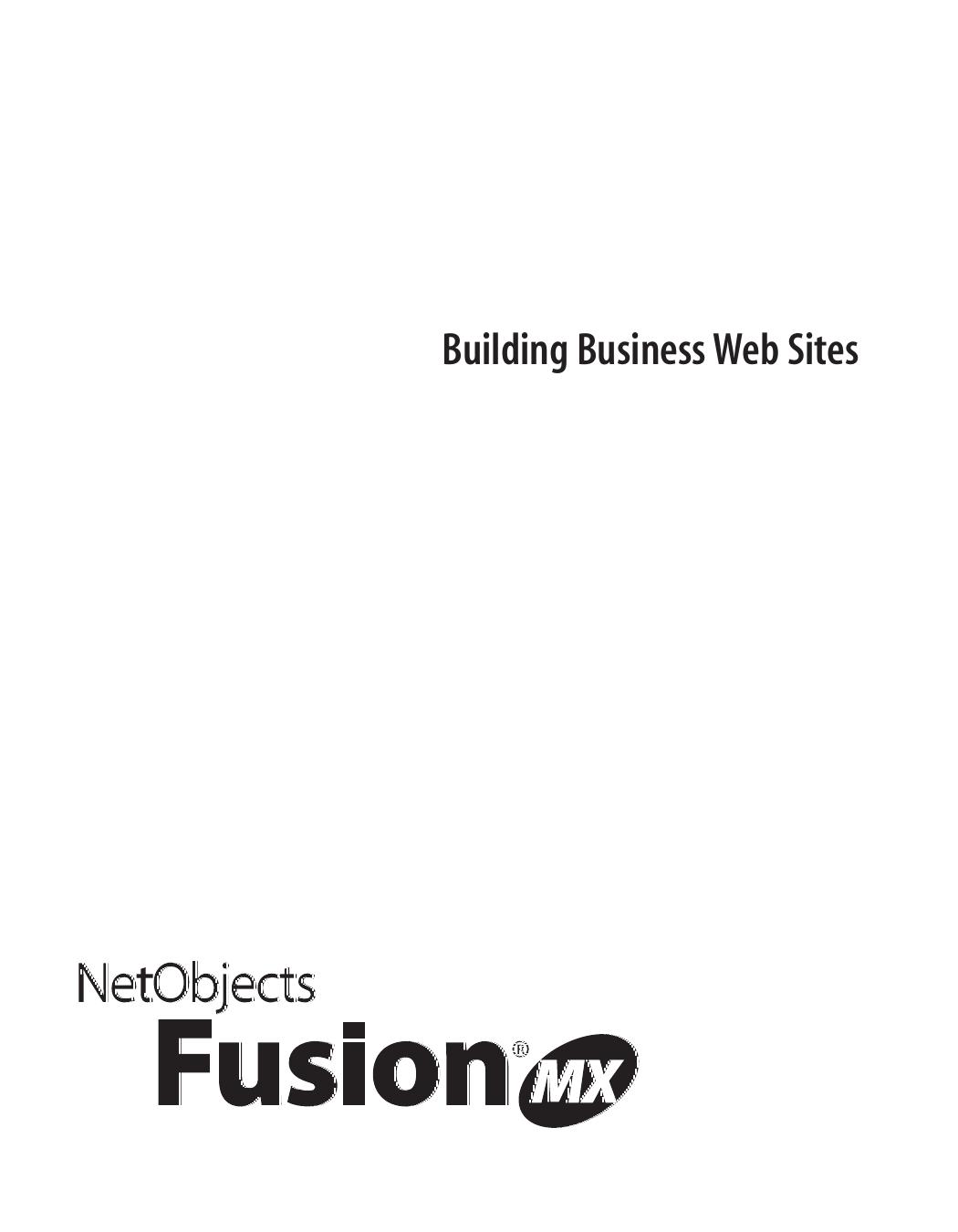 Building Business Web Sites