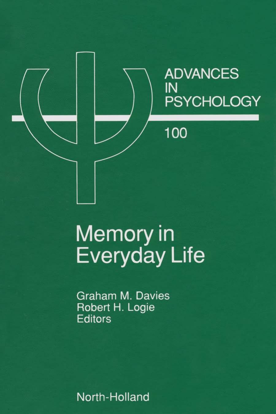(Advances in Psychology 100) Graham M. Davies and Robert H. Logie (Eds.)