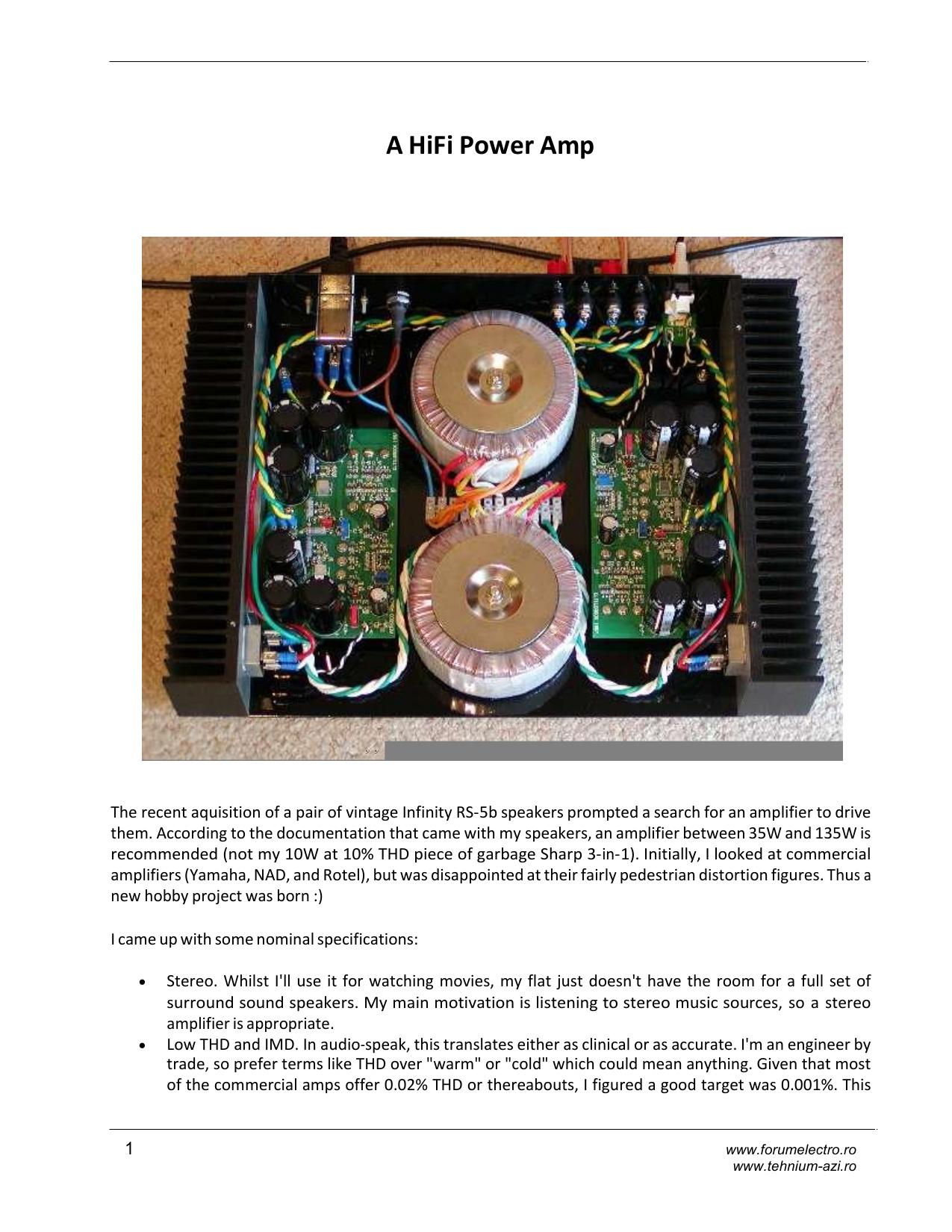 A HiFi Power Amp