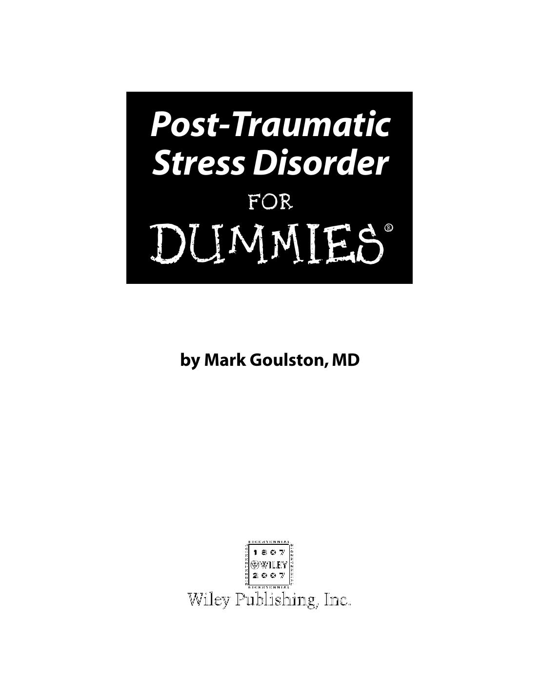 Post-Traumatic Stress Disorder For DUMMMIES