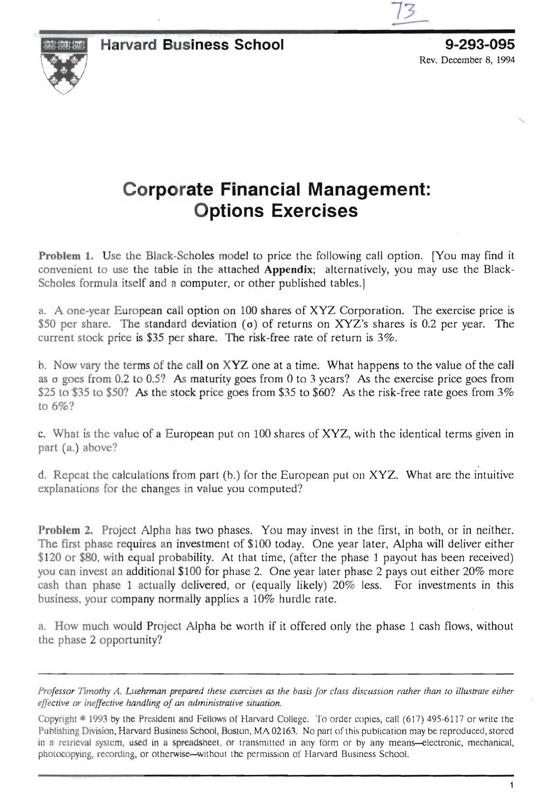 Corporate Financial Management 73