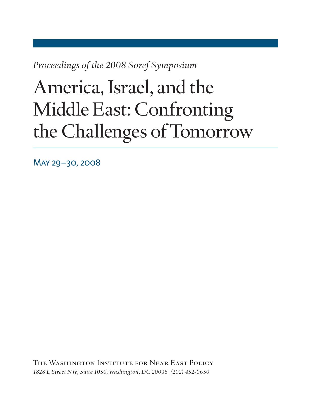 America Israwl and the Middle East