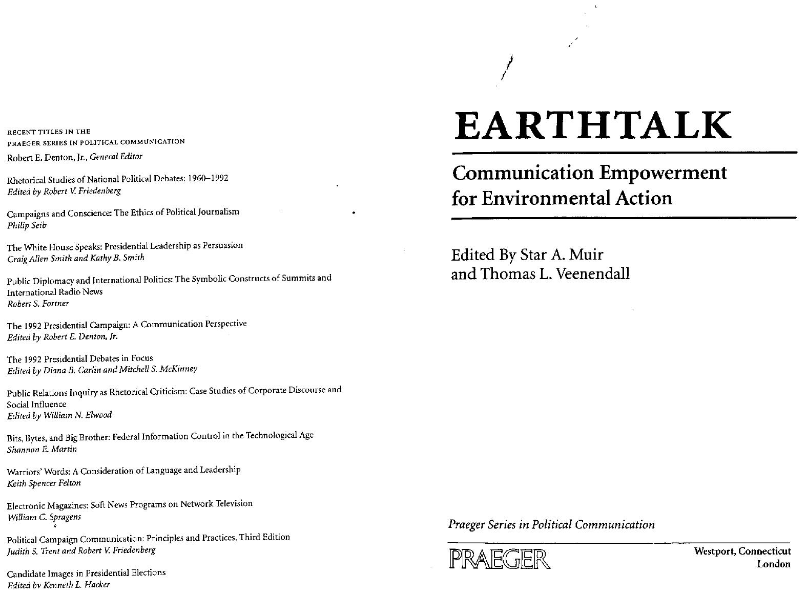 Earthtalk: Communication Empowerment for Environmental Action​