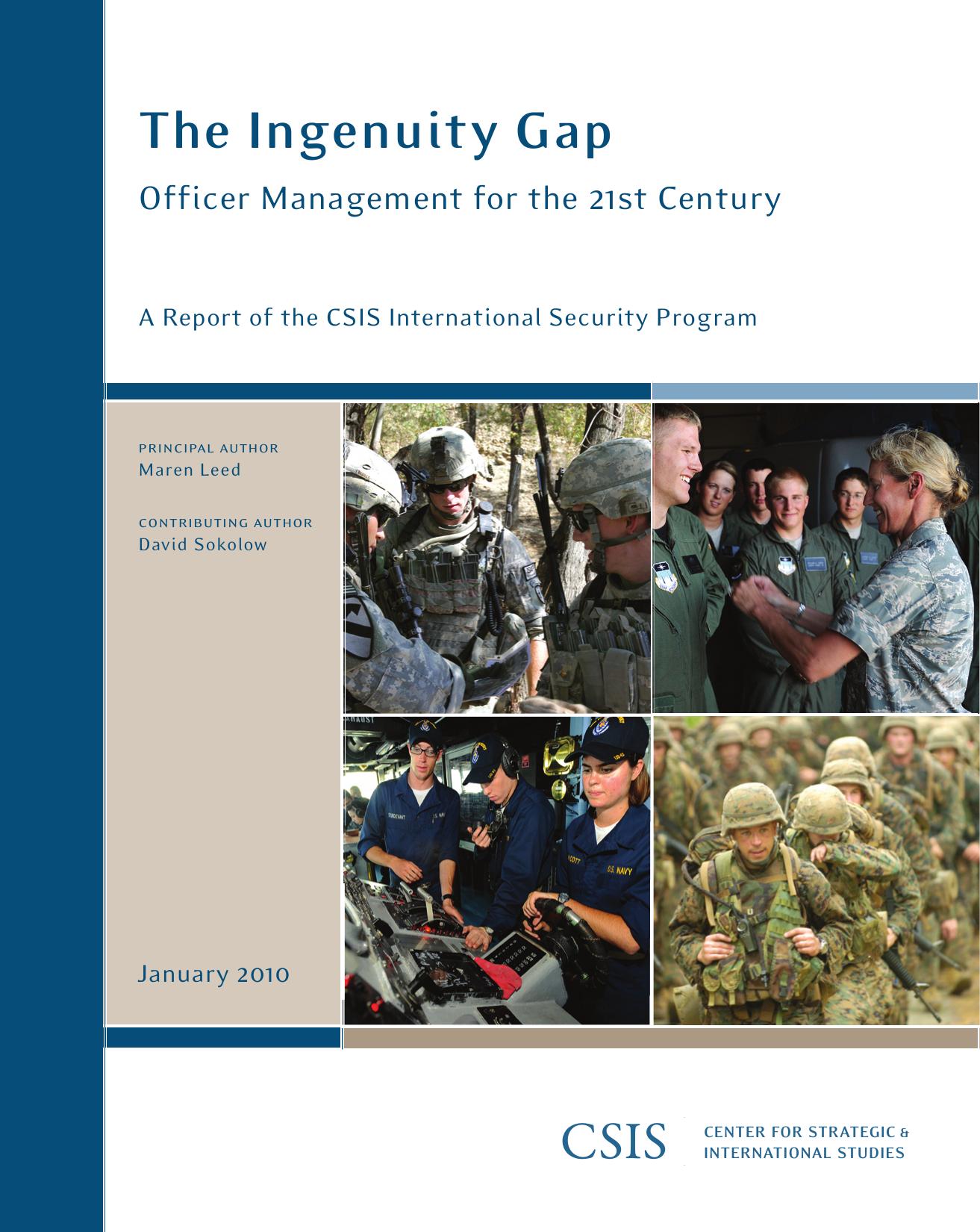 The Ingenuity Gap Officer Management for the 21st Century