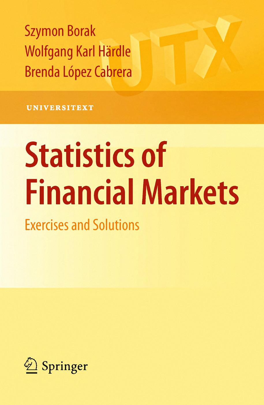 Statistics of Financial Markets: