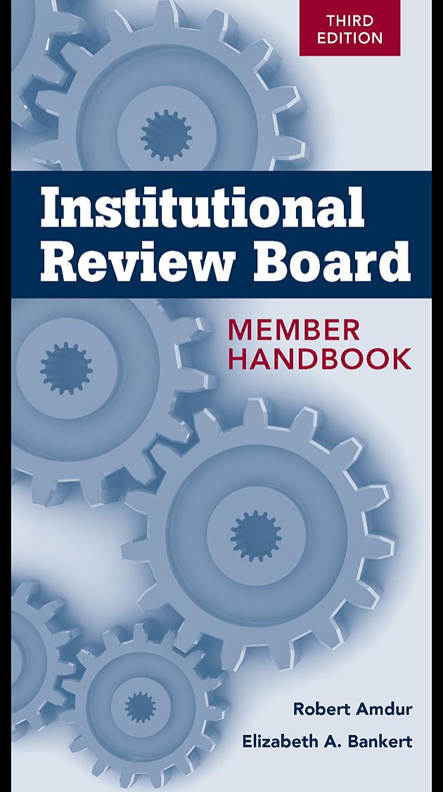 Institutional Review Board: Member Handbook, Third Edition