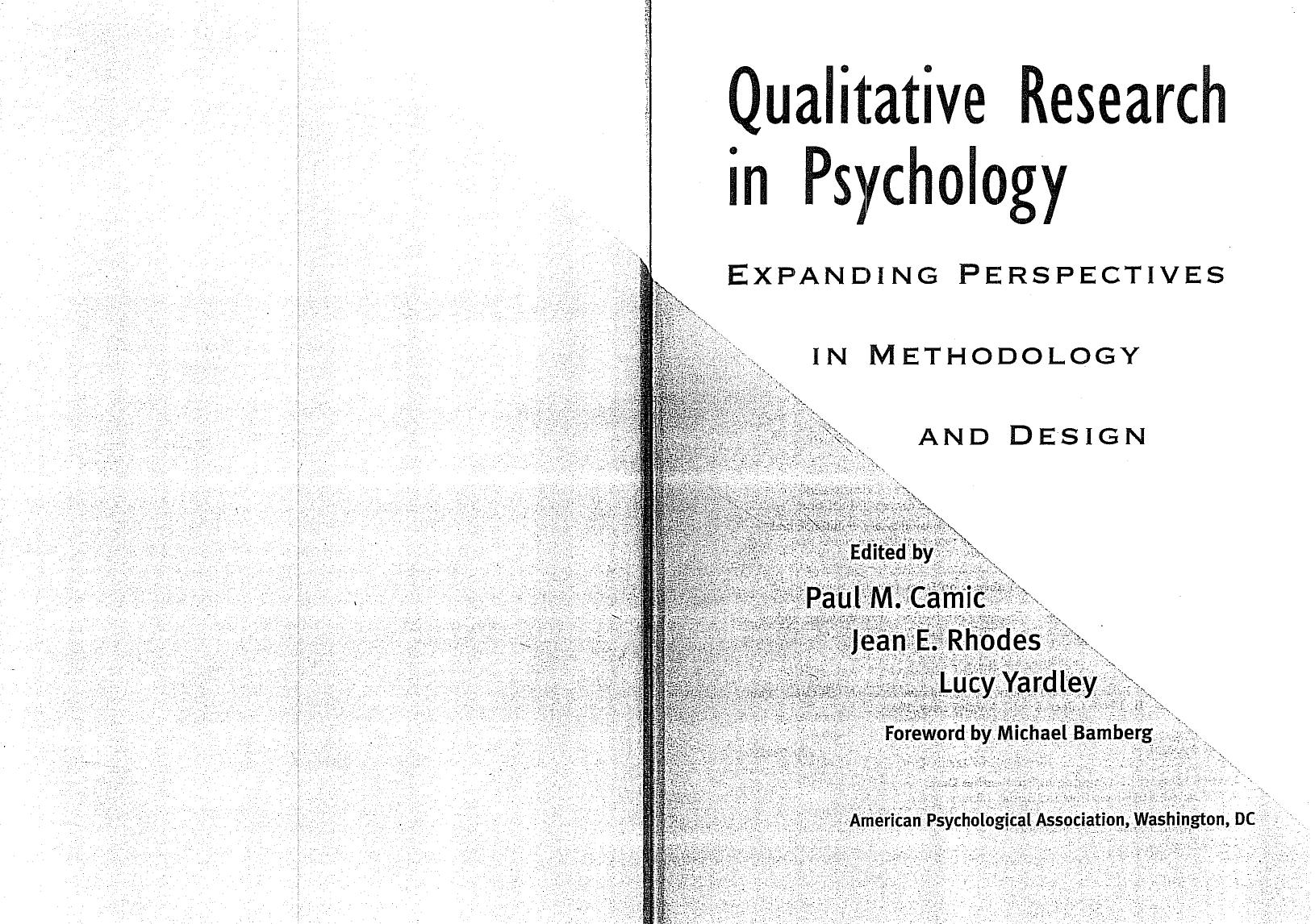 2.02 Qualitative Research in Psychology Expanding Perspectives In Methodolgy and Design (2003)