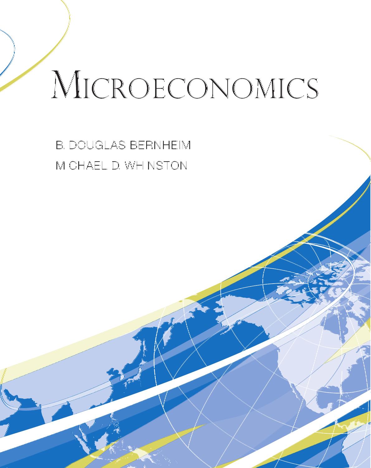 Microeconomics (Bernheim and Whinston)