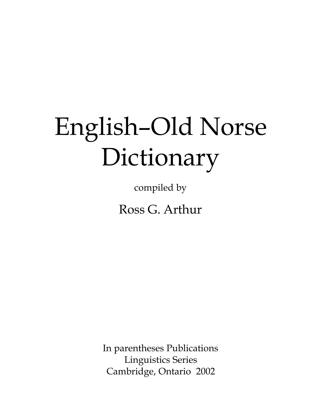 English_Old_Norse