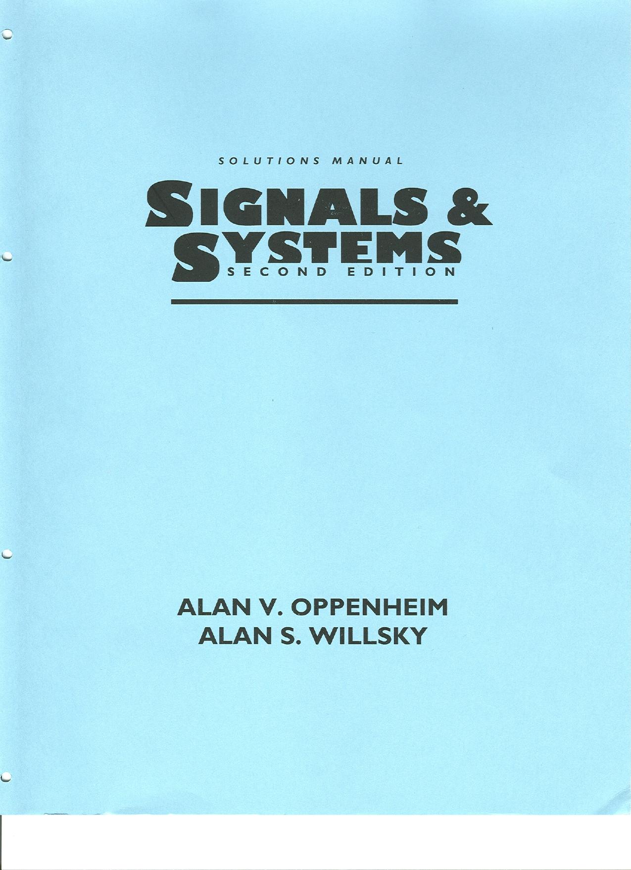 [Solutions Manual] Signals And Systems
