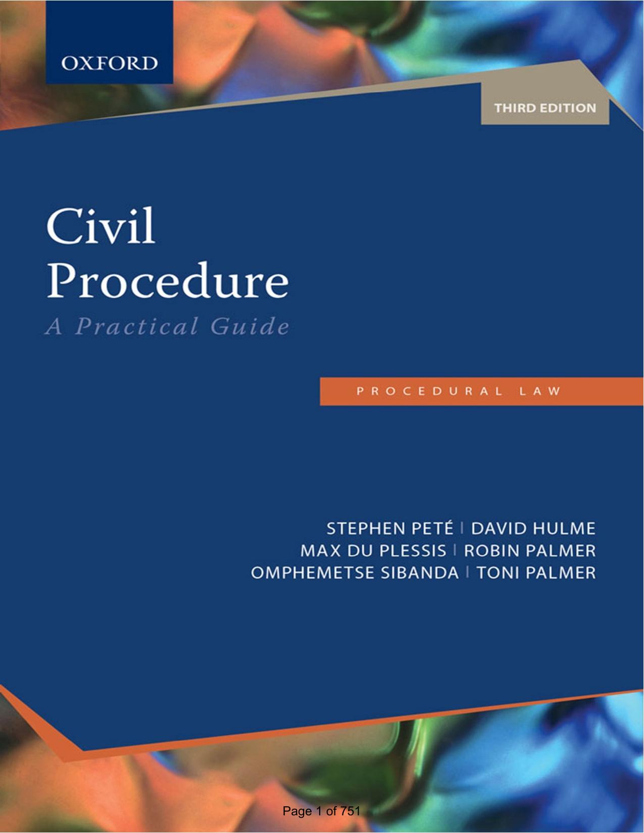 Civil Procedure: A Practical Guide